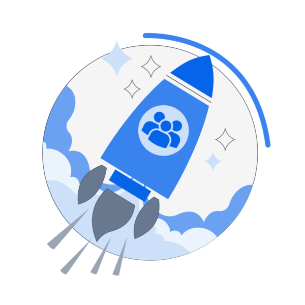 a rocket showcasing the growth of hrms software features